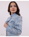 Pul Detaylı Gömlek ve Etekli İkili Takım